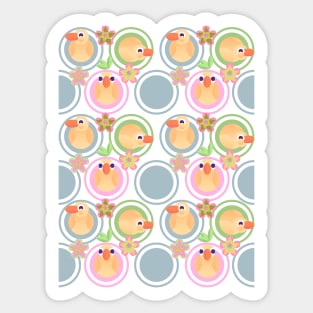 Ducky pattern spring Sticker